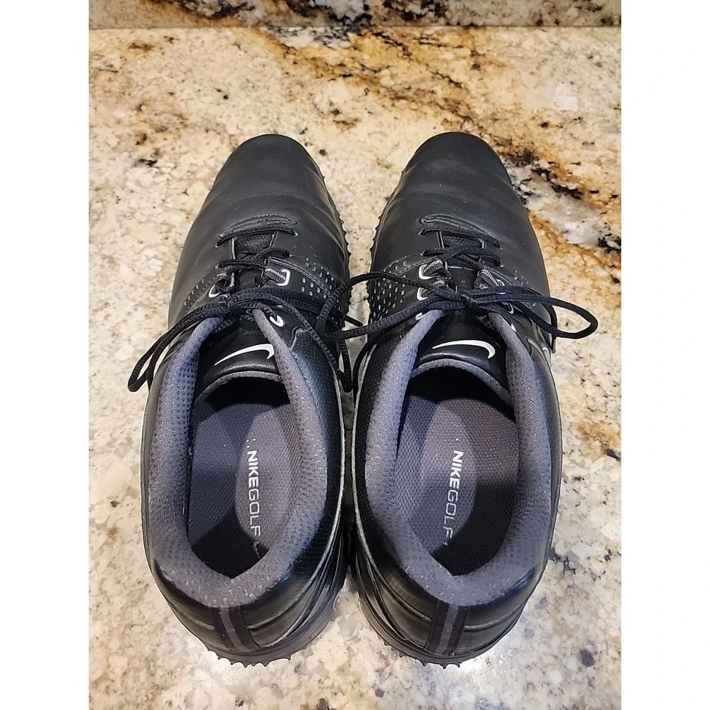 Nike Air Rival III 628533-001 Black Leather Golf Soft Cleats Shoes Mens 13